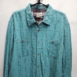 carbon2cobalt mens XL Bluebird Double Cotton Flannel double layer L/S shirt